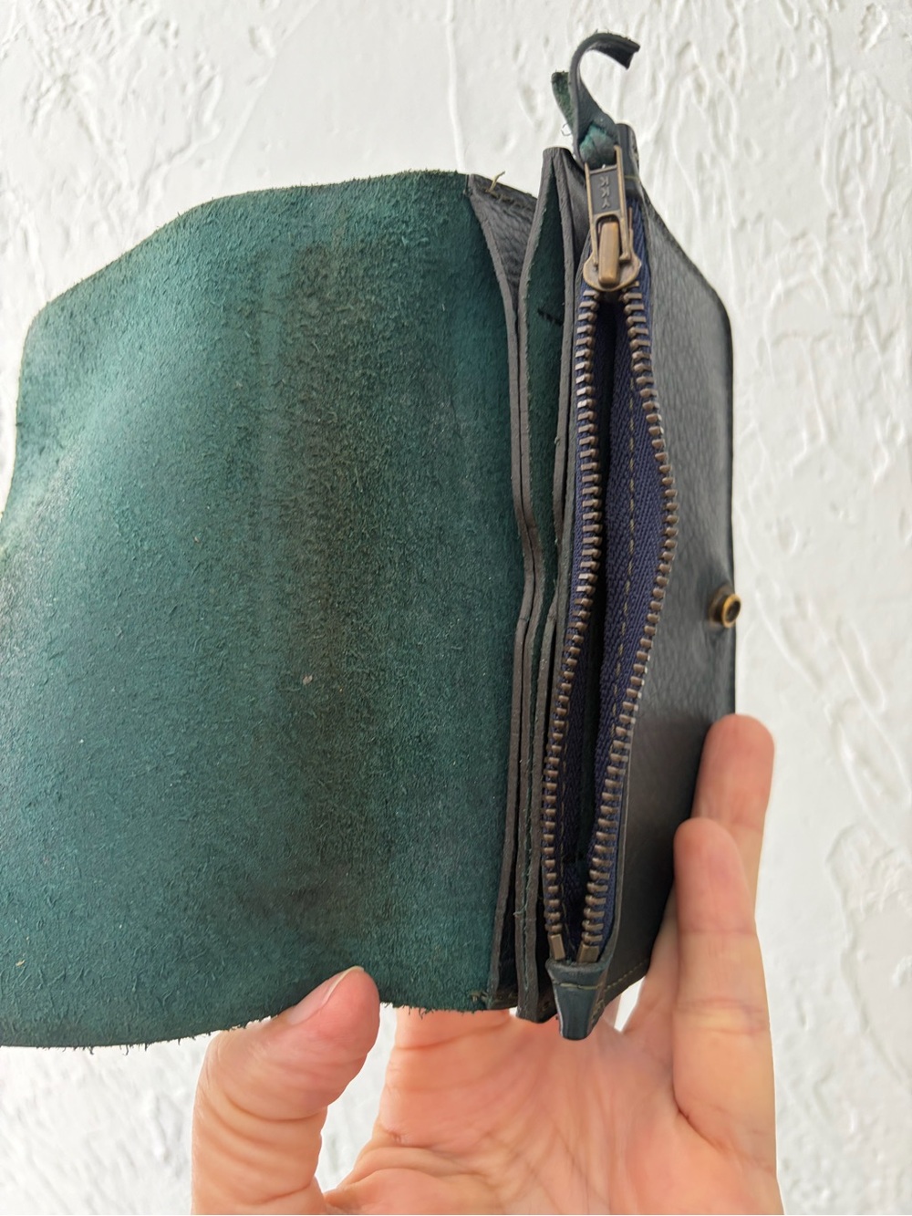 Bleu de Chauffe Grisbi Wallet In Peacock Green - Picture 5 of 9